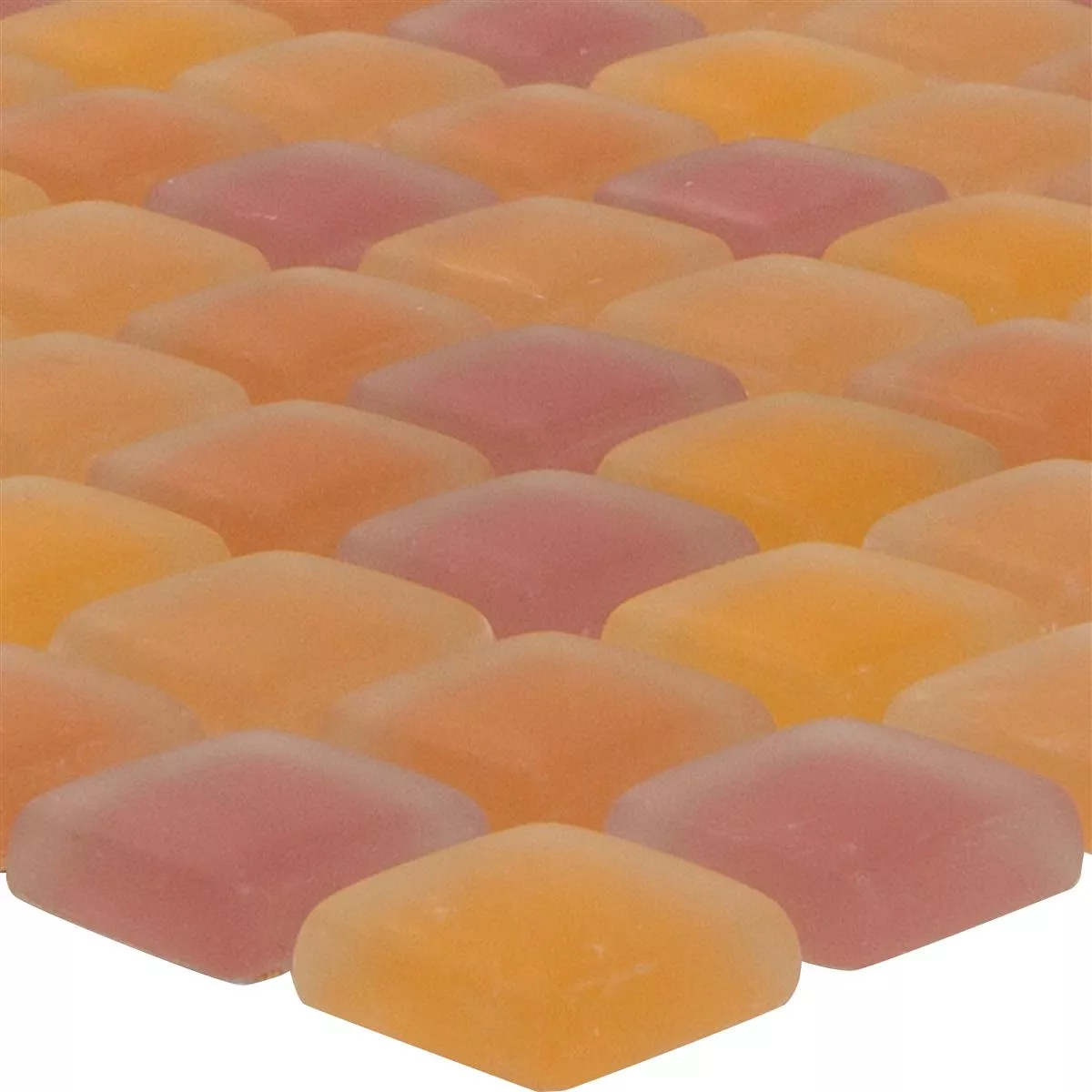 Lasimosaiikki Laatat Ponterio Frosted Oranssi Mix Lasimosaiikki Laatat Ponterio Frosted Oranssi Mix