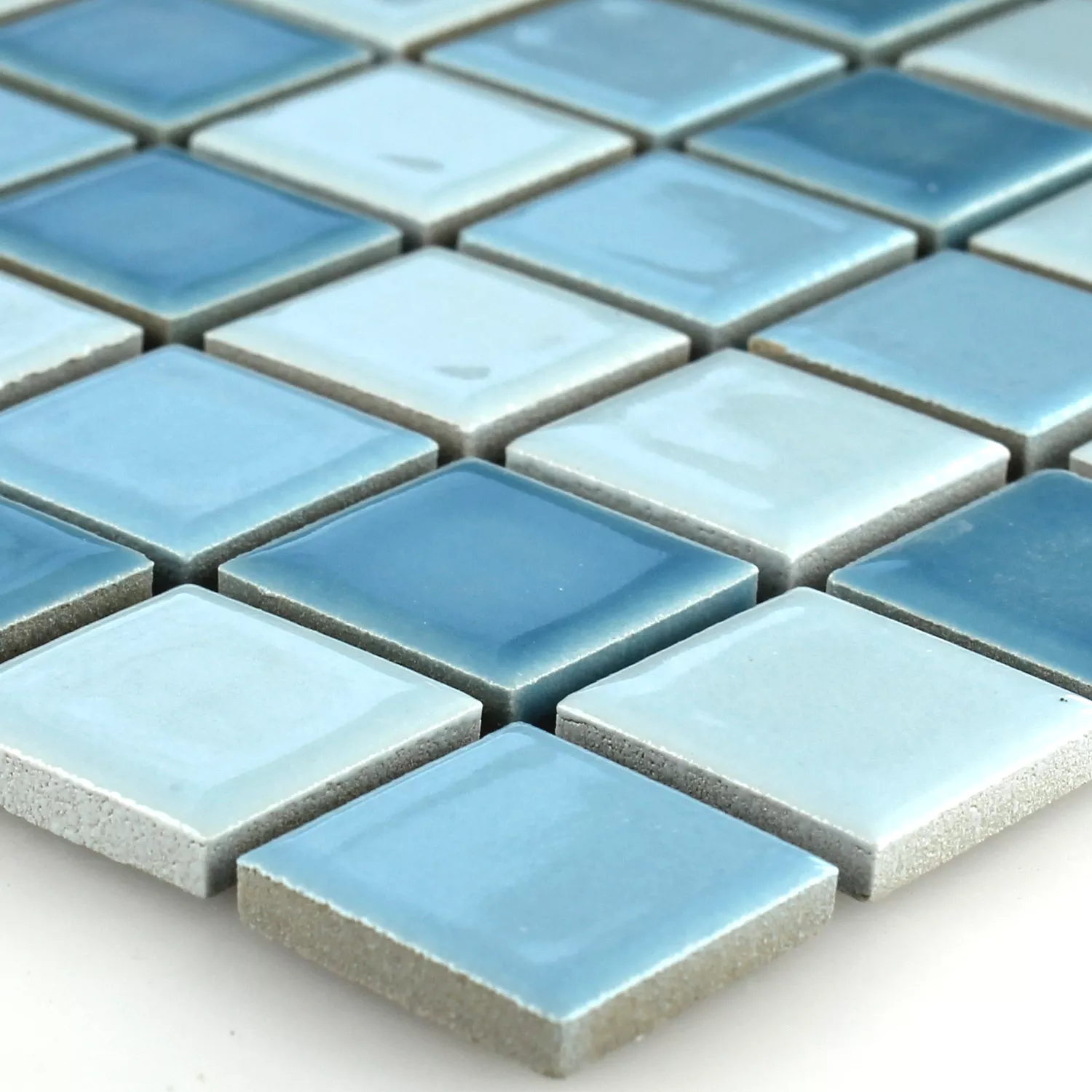 Mosaiikki Laatat Keramiikka Bodaway Sininen Mix 25x25x5mm